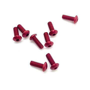Lefthander-RC 2-56 x 1/4 Aluminum Screws (8)- RED